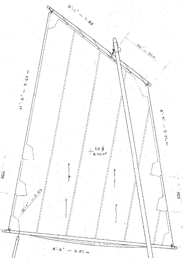 Balance lug for Iain Oughtred plan Elfyn. Really Simple Sails